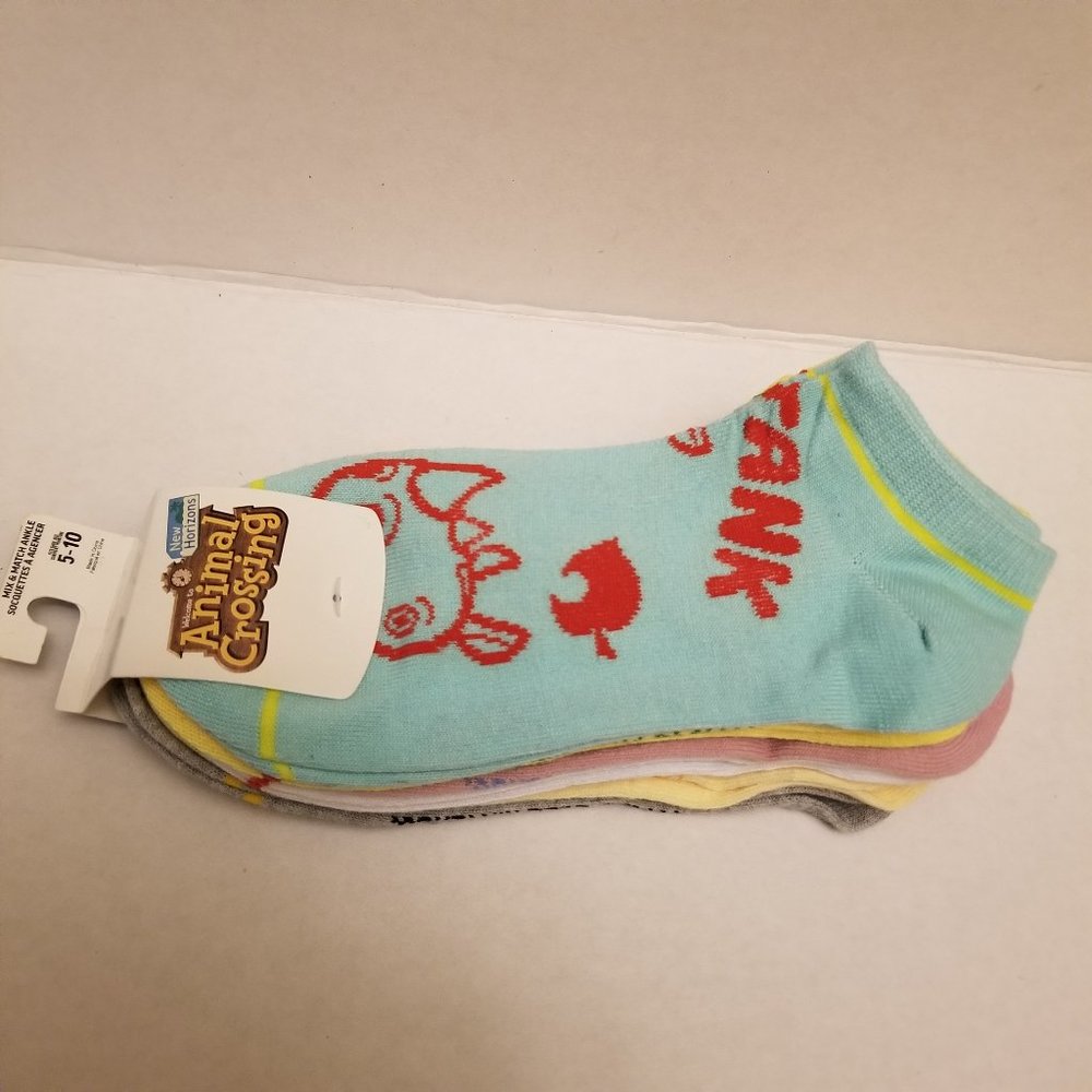 Nintendo Animal Crossing Character Ankle Socks- 5 pack